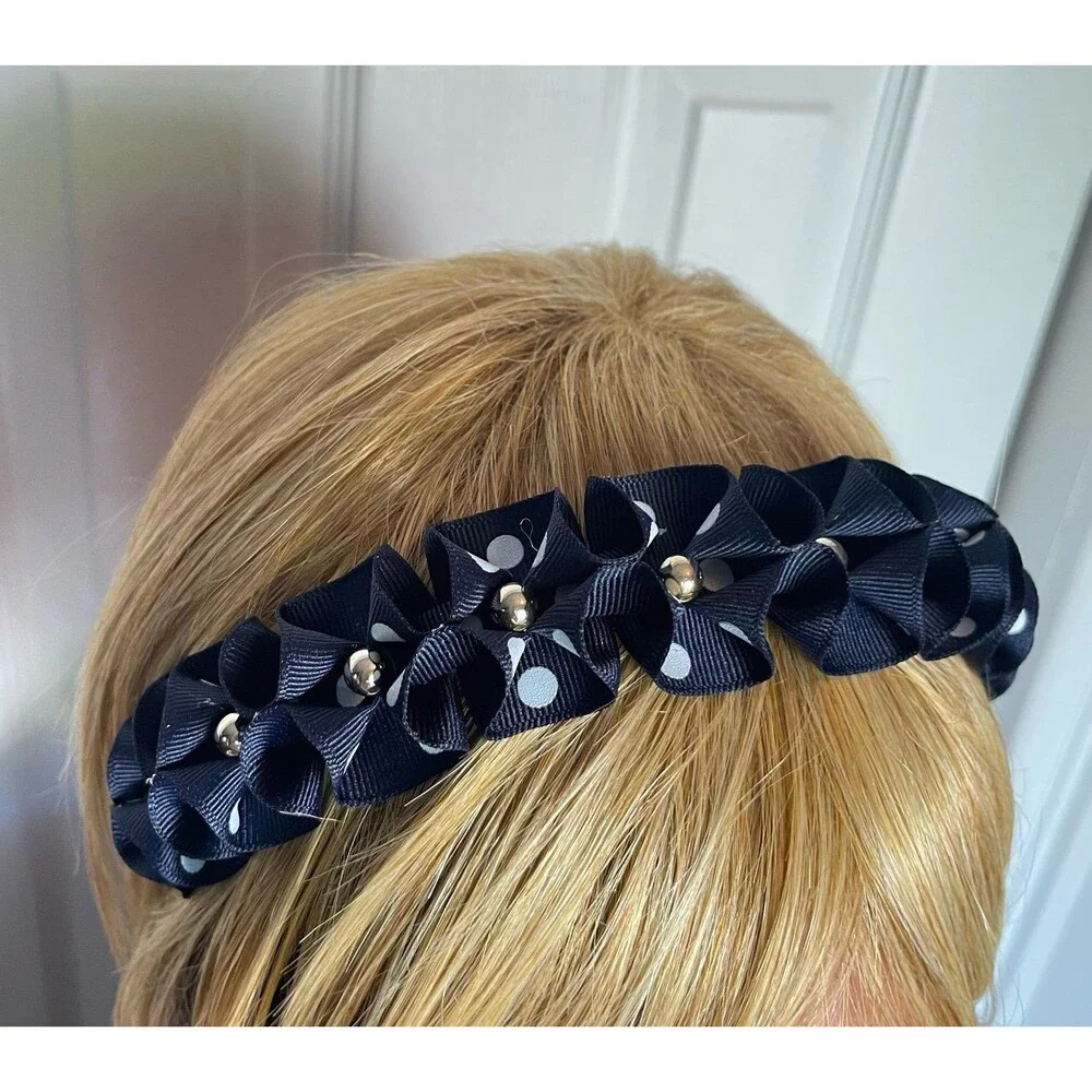 New Headband & band with decorative flowers set for girls